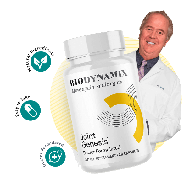 Joint Genesis doctor formulated joint supplement bottle